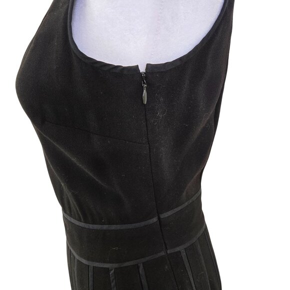 Ann Taylor Textured Striped Fit & Flare Double V-Neck Dress Size 2 - Picture 7 of 8